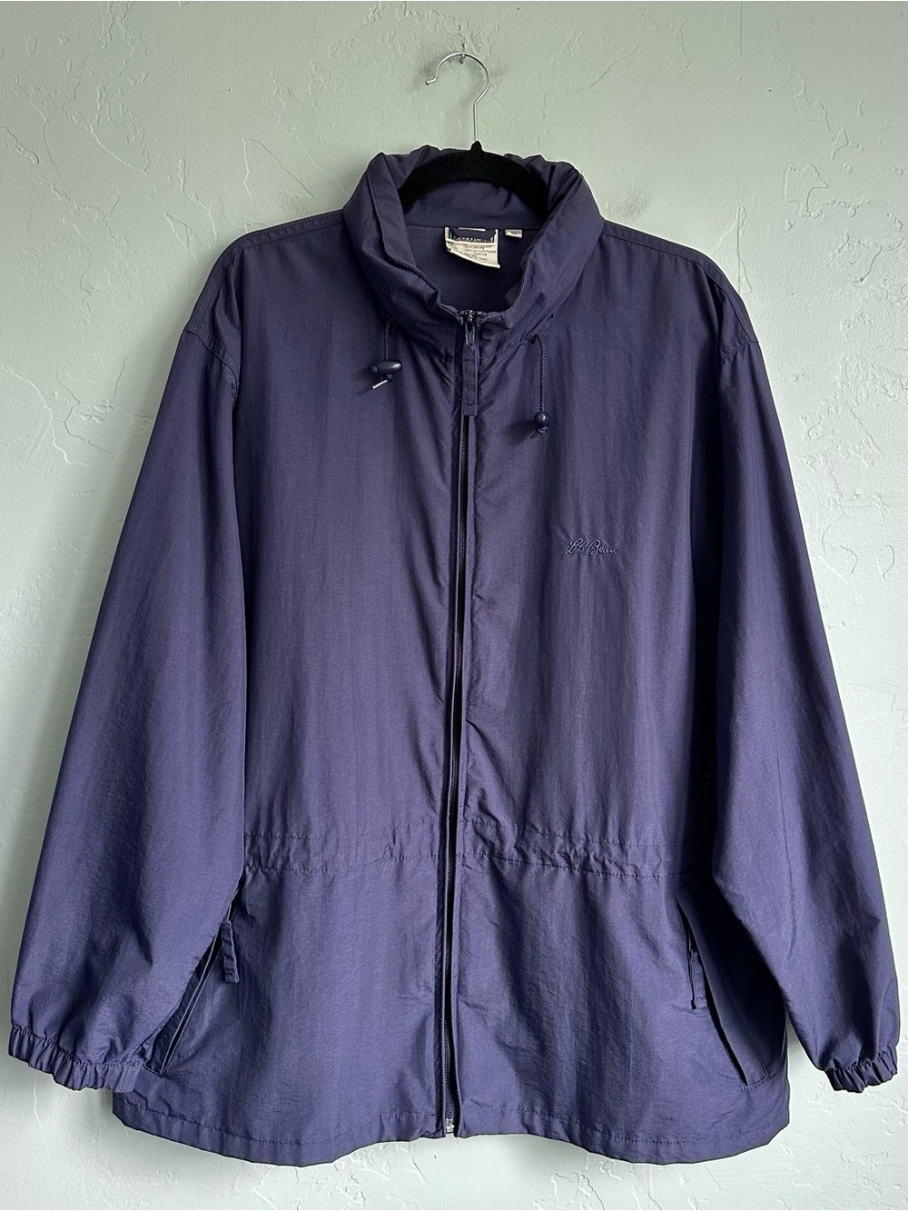 Vintage L.L. Bean Women’s Navy Windbreaker Barn Jacket XL Outdoors Gorpcore